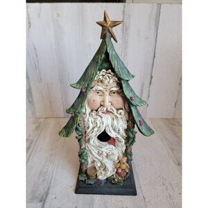 Dept 56 93415 primitive Woodland Santa Claus birdhouse Xmas home decor